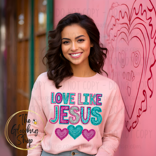 Love Like Jesus (faux sequin)