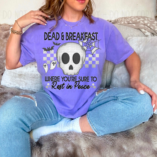 Dead & Breakfast (black & white) (front only)