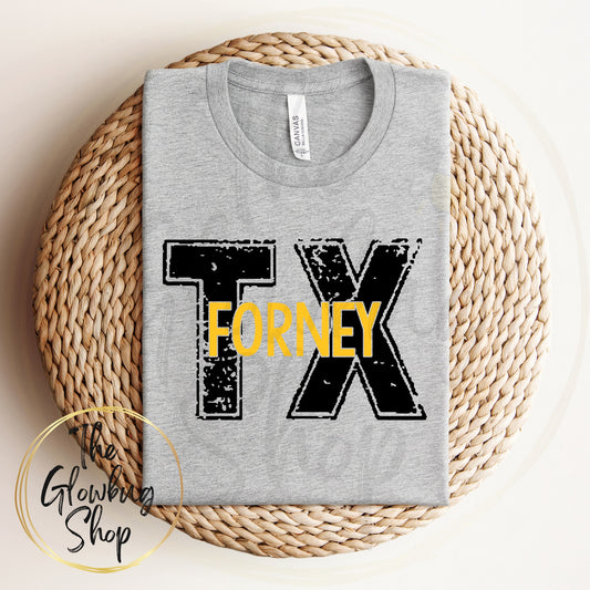 Forney Texas (gold ink)