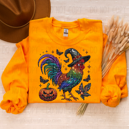 Halloween Witch Rooster