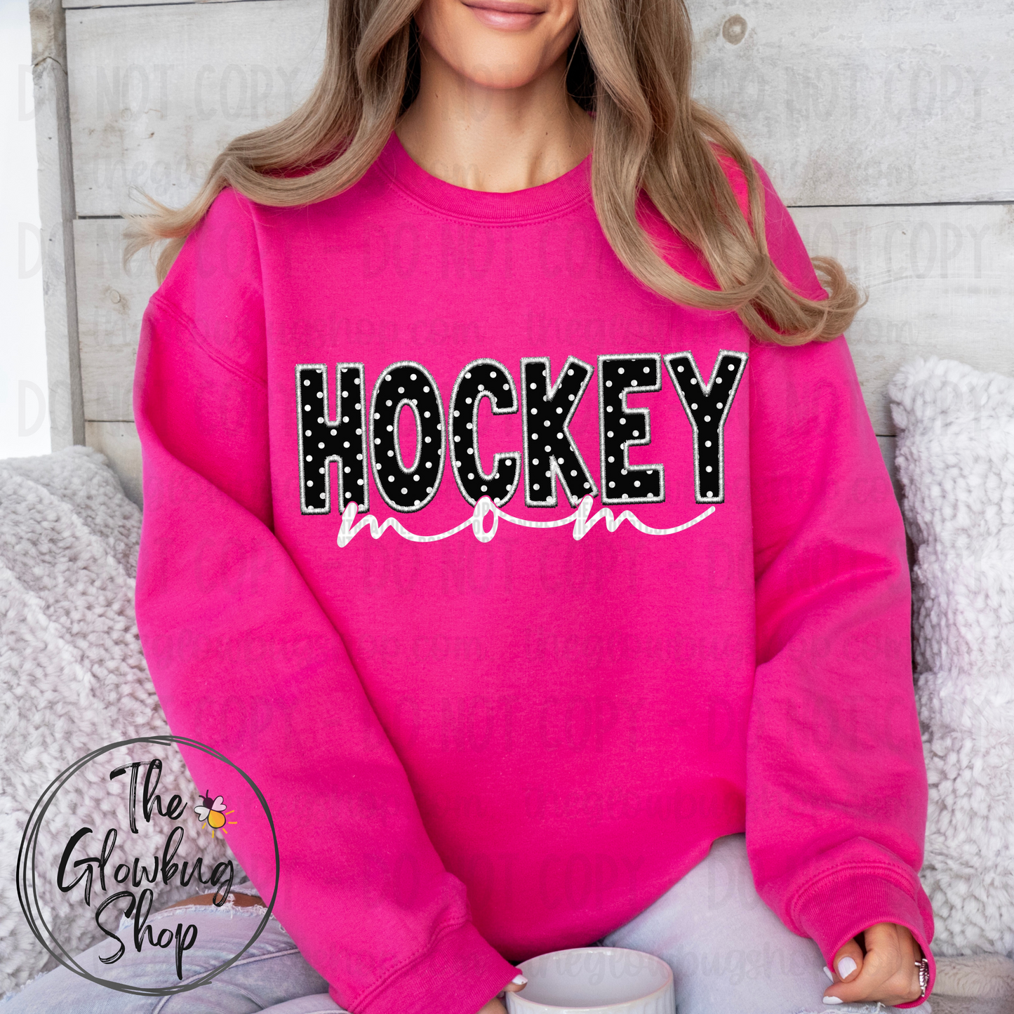 Hockey MOM polka black