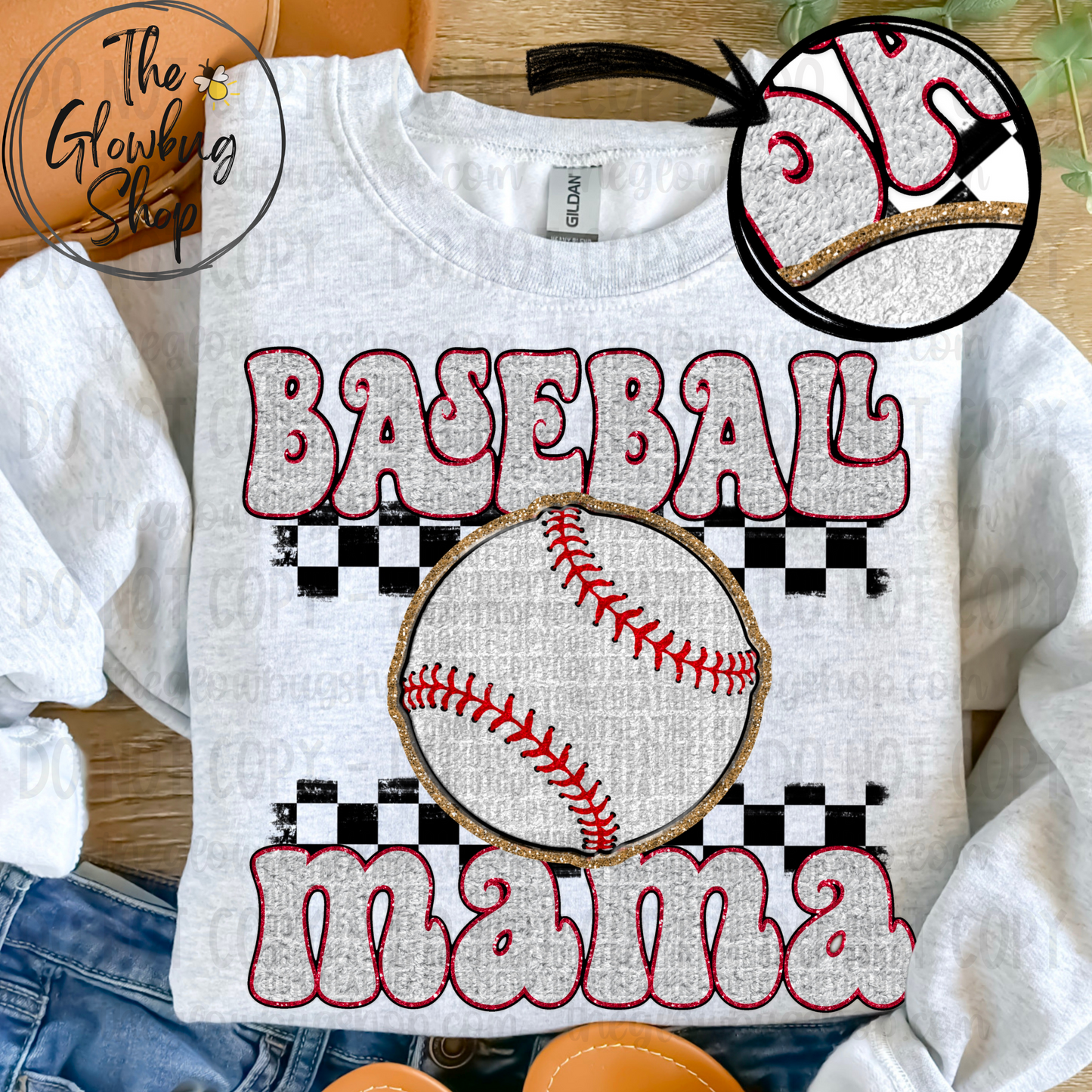 Baseball Mama 3 (faux chenille)