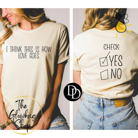 I Think This Is How Love Goes (front & back)