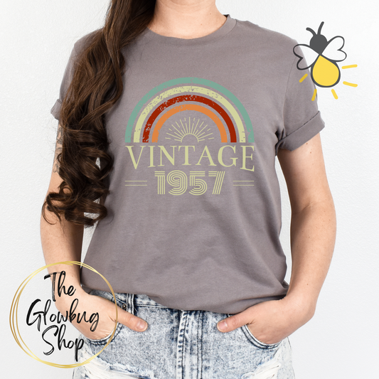 Vintage YEAR (pastel). (custom year)